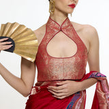Handwoven Scarlet Red Saree