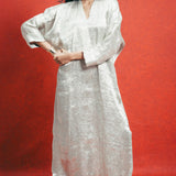Handwoven Sea Green Banarasi Kaftan