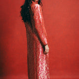Handwoven Sorbet Pink Banarasi Kaftan