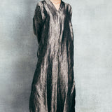 Handwoven Tar Black Banarasi Kaftan