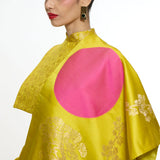 Handwoven Ochre Mashroo Silk Saree