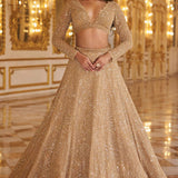Gold Pearl Lehenga Set