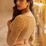 Gold Pearl Lehenga Set