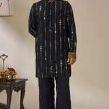 Black Celestial Moonfall Kurta Set