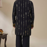 Black Celestial Moonfall Kurta Set