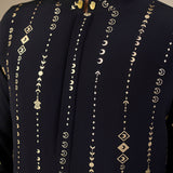 Black Celestial Moonfall Kurta Set