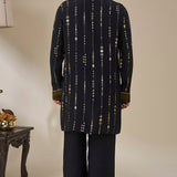 Black Celestial Moonfall Kurta