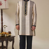 Black & White Palm Print Kurta Set