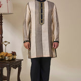 Palm Pillar Black & White Kurta