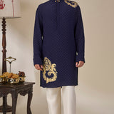 Midnight Blue Astral Arch Kurta