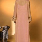 Baby Pink Moonfield Embroidered Kaftan