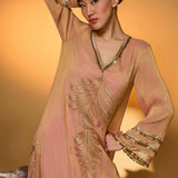 Baby Pink Moonfield Embroidered Kaftan