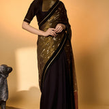 Midnight Amber Saree