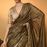 Olive Corncrest Gota Saree