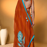Saffron Sky Striped Lehenga Set