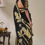 Black Malabar Grove Saree