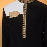 Black & White Turtle Tale Kurta Set