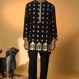 Black Turtle Tale Kurta Set