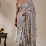 Grey Kathakali Malabar Saree