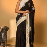 Black & White Polka All Charms Saree