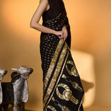 Black Tribal Mask Saree