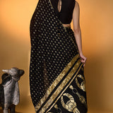 Black Tribal Mask Saree