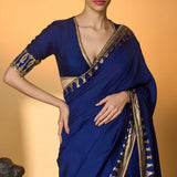Navy Blue Amber Arches Saree