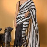 Black Stripes All Charms Saree