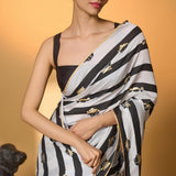 Black Stripes All Charms Saree