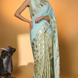 Mint And Blue All Charms Saree