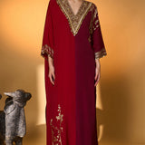 Red & Plum Moonlight Melody Kaftan