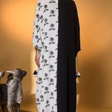 Black & White Tropical Nandi Kaftan