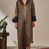 Black Asymmetric Kaftan
