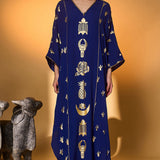 Electric Blue All Charms Kaftan