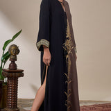 Black & Brown Shaahi Bloom Kaftan