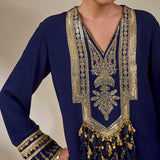 Sapphire Tidal Bloom Kaftan