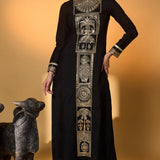Black Khidki Kurta Set