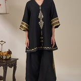 Black Pinnacle Arch Kurta Set