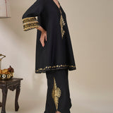 Black Pinnacle Arch Kurta Set