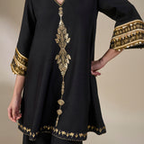 Black Pinnacle Arch Kurta Set
