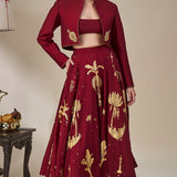 House of Masaba Cherry Malabar Masque Skirt Set