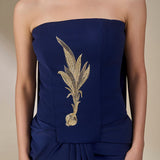 Blue Cosmic Birdsong Corset Set