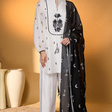 Ivory Pine-Code Kurta Set