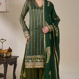 Green Kera Palm Anarkali Set