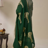 Green Kera Palm Anarkali Set