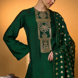 Bottle Green Kurta Set