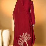 Red Deer Totem Kurta Set