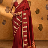 Red Fern Flame Saree