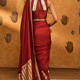 Red Fern Flame Saree
