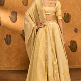 Ivory Sakura Tissue Lehenga Set